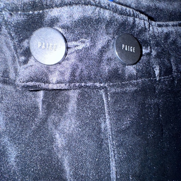 PAIGE Mayslie Mid Rise Lustrous Velvet Jogger w/zipper bottoms. EUC Sz 26 - Picture 4 of 15